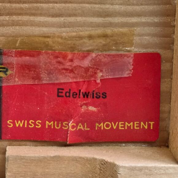 Vintage Reuge Swiss Chalet Music Box Jewelry Trinket Holder – Edelweiss Song - Picture 9 of 12